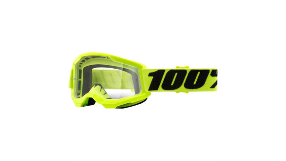 Очки подростковые 100% Strata 2 Junior Goggle Fluo Yellow / Clear Lens (50031-00003) pitbikemarket.ru