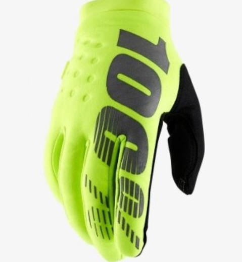Мотоперчатки 100% Brisker Glove Fluo Yellow, S, 2020 (10016-004-10) pitbikemarket.ru