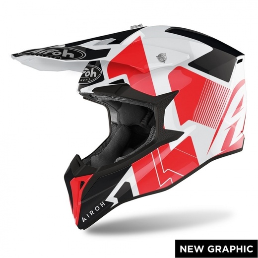 Мотошлем AIROH WRAAP RAZE (RED GLOSS Кросс-Эндуро термопластик XL) pitbikemarket.ru