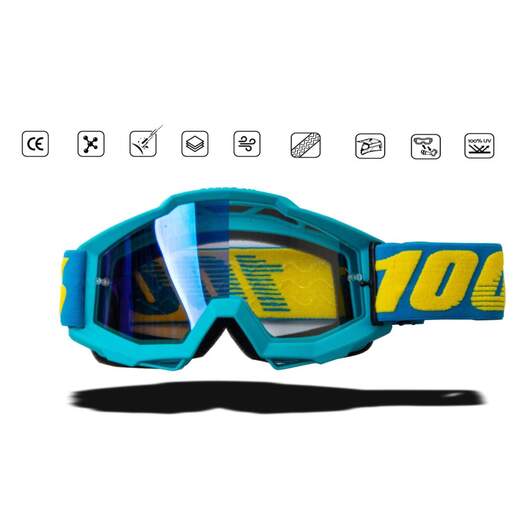 Очки мотокросс 100% #06 light blue frame pitbikemarket.ru