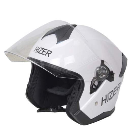 Шлем мото открытый HIZER J232 #1 (XL) white (2 визора) pitbikemarket.ru