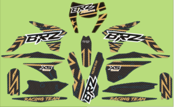 Комплект графики BRZ (k5 рама) желтый pitbikemarket.ru