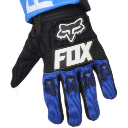 Перчатки мото (детские) FOX №3 Black/Blue (17 см/10-11 лет) мотокросс pitbikemarket.ru