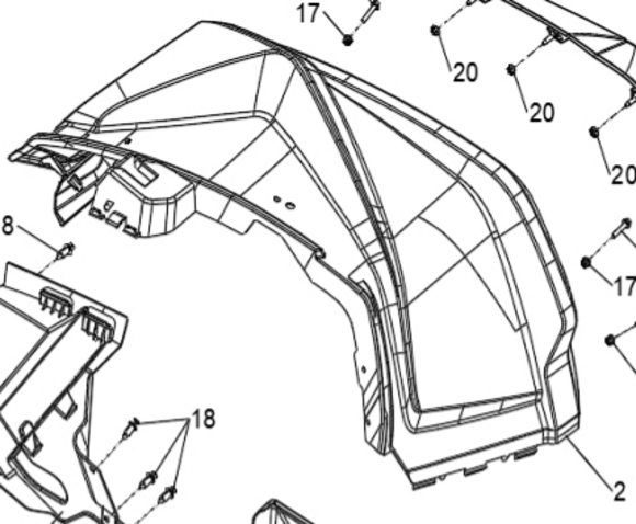 Переднее правое крыло для квадроцикла BRC 1000 / BRP 1000R желтый pitbikemarket.ru