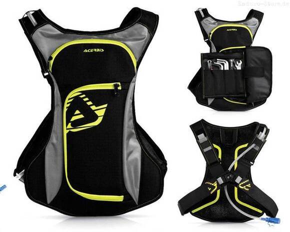 Рюкзак Acerbis с гидропаком 10/2 литра BLACK/YELLOW pitbikemarket.ru