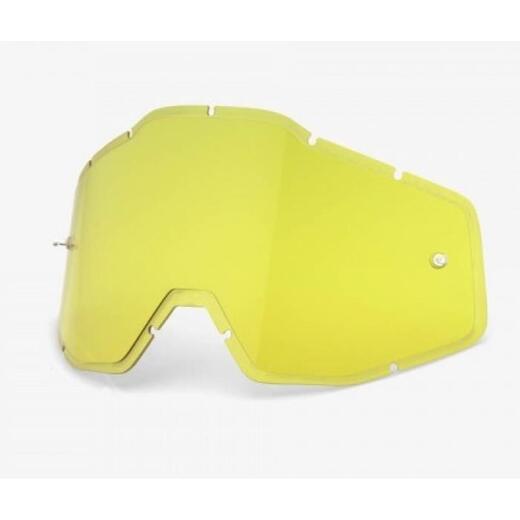 Линза 100% Racecraft/Accuri/Strata Anti-Fog Injected Hiper Yellow (51004-014-02) pitbikemarket.ru